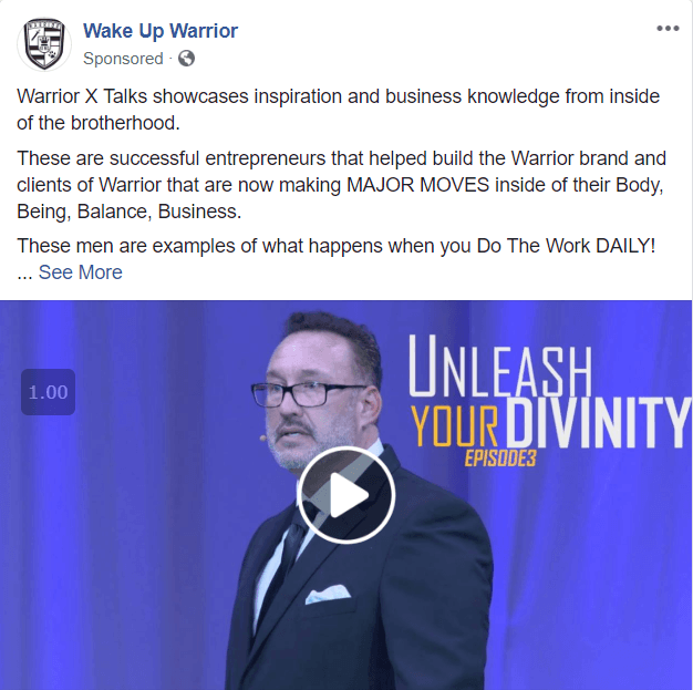 Facebook advertising tip positive content