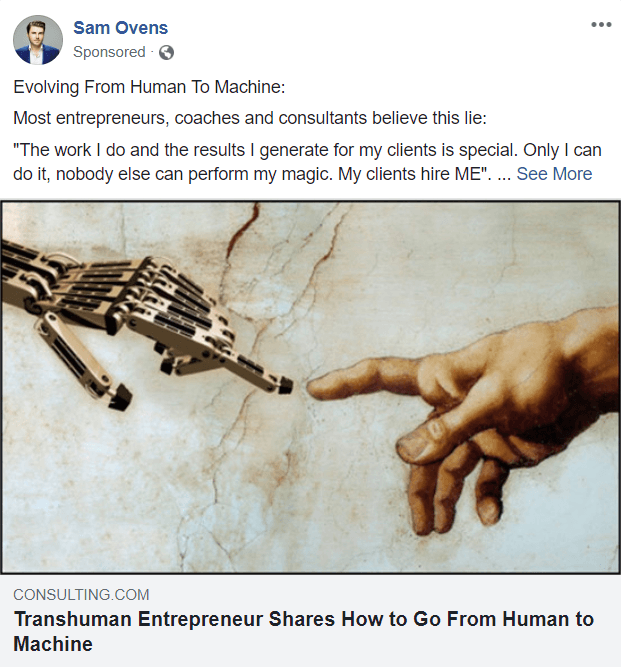 facebook ad example ovens