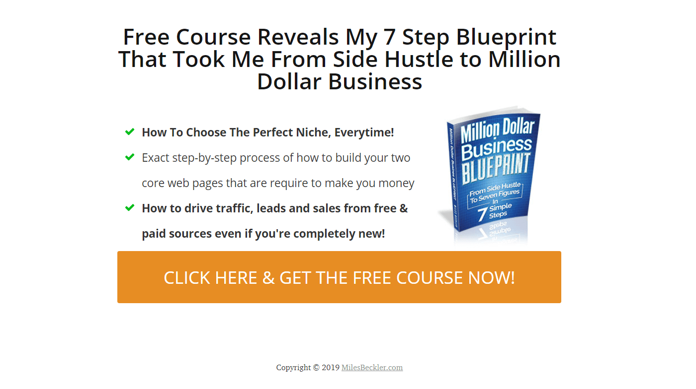 Miles Beckler landing page
