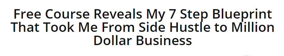 landing page headline example
