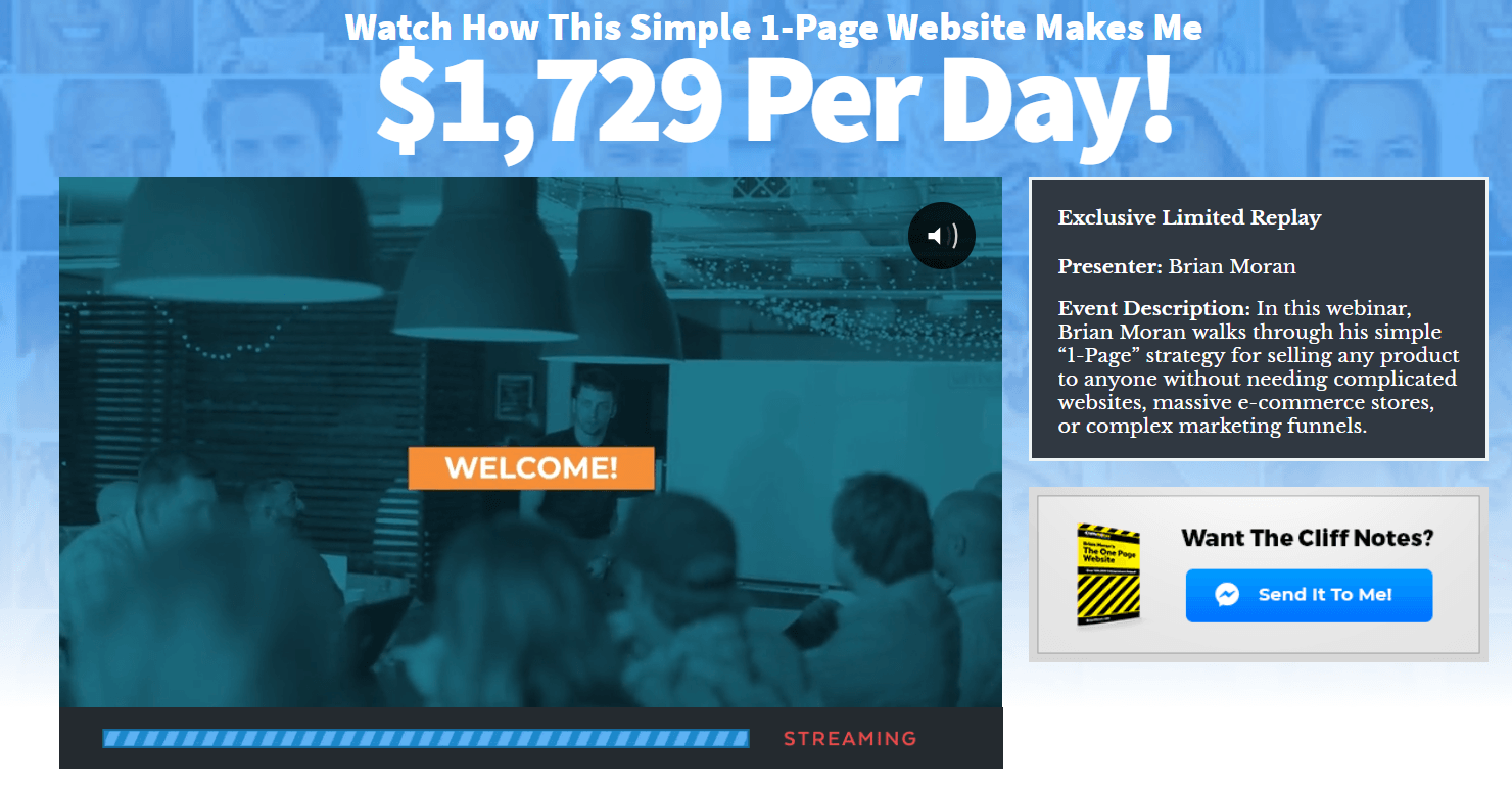 one page funnel for your business goals