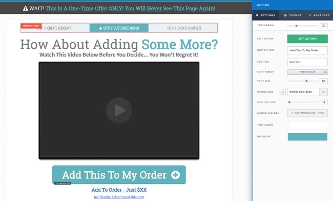 smart shopping cart with 1-click upsells