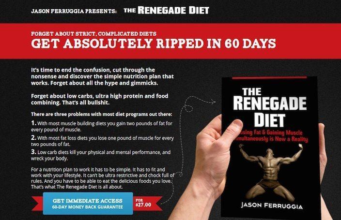 Sales page example by Renegade Diet