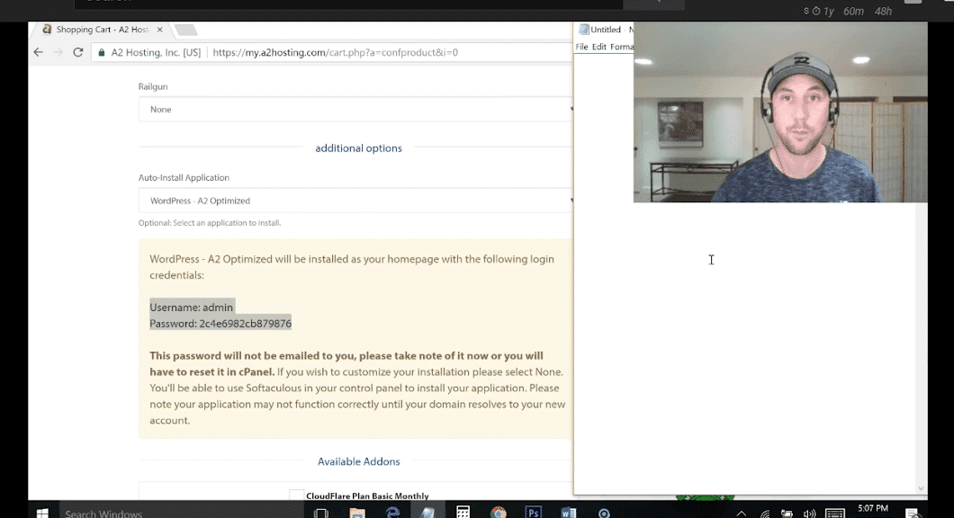Additional Options on A2 hosting