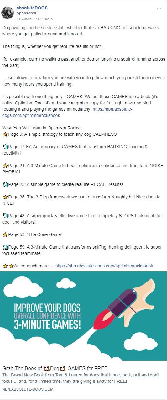 Absolute DogsFacebook Ad