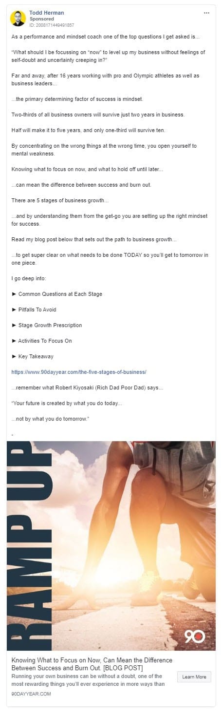 Todd Herman Fb Ad from Ad #12