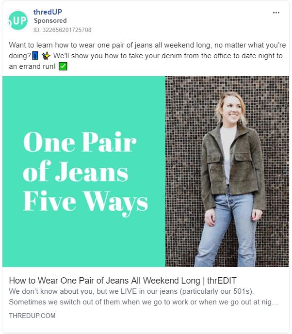thredUP Facebook Ad