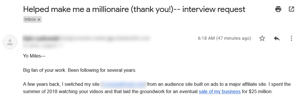 Testimonial for Miles Beckler